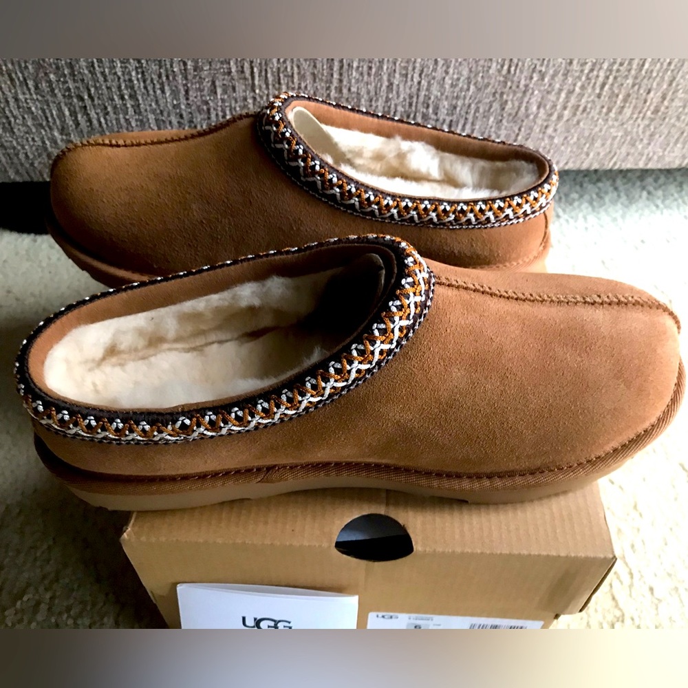 Authentic New Ugg Tasman Slippers Big Kids’ Sz 6 (Women’s 7.5) Popular Chestnut!